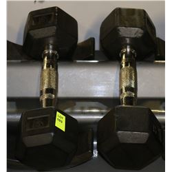 RUBBER HEX PAIR OF DUMBELLS 8LBS