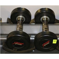 PAIR OF RUBBER DUMBELLS 5LBS