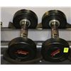 Image 1 : PAIR OF RUBBER DUMBELLS 5LBS