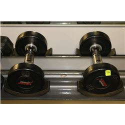 PAIR OF RUBBER DUMBELLS 10LBS