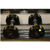Image 1 : PAIR OF RUBBER DUMBELLS 20LBS