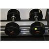 Image 1 : PAIR OF RUBBER DUMBELLS 30LBS