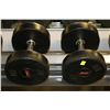 Image 1 : PAIR OF RUBBER DUMBELLS 40LBS