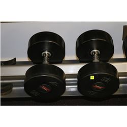 PAIR OF RUBBER DUMBELLS 60LBS