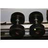 Image 1 : PAIR OF RUBBER DUMBELLS 60LBS