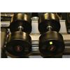 Image 1 : PAIR OF RUBBER DUMBELLS 75LBS