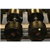 Image 1 : PAIR OF RUBBER DUMBELLS 80LBS