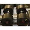 Image 1 : PAIR OF RUBBER DUMBELLS 95LBS