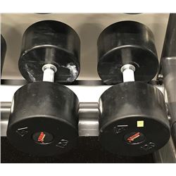 PAIR OF RUBBER DUMBELLS 120LBS