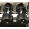 Image 1 : PAIR OF RUBBER DUMBELLS 120LBS