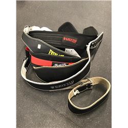 LOT OF 6 ASSORTED WEIGHT BELTS