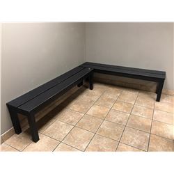 LOT OF 2 WOODEN BENCHES