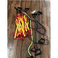 LOT WITH AGILITY LADDER,SKIPPING ROPES AND BANDS