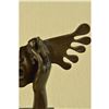 Image 6 : Signed Dali Abstract Female Sunshine Bronze Sculpture Marble Base Figure Statue