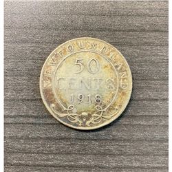 1918 Newfoundland 50 Cents - George V