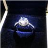 Image 1 : Ladies 925 Silver Marked 2 Carat Main Stone CZ Diamond Ring