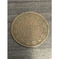 1894 VG Canadian One Cent Coin