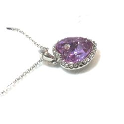 Austrian Crystal with Swarovski Elements - Violet heart necklace