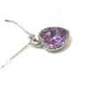 Image 1 : Austrian Crystal with Swarovski Elements - Violet heart necklace
