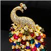 Image 3 : Large Royal Multi-Color Jewel Peacock Broach