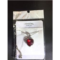 Austrian Crystal with Swarovski Elements - Red heart necklace
