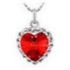 Image 2 : Austrian Crystal with Swarovski Elements - Red heart necklace