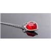 Image 3 : Austrian Crystal with Swarovski Elements - Red heart necklace