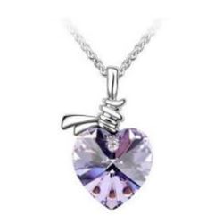Austrian Crystal with Swarovski Elements - Heart shaped gem-Violet