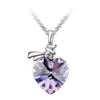 Image 1 : Austrian Crystal with Swarovski Elements - Heart shaped gem-Violet