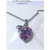 Image 2 : Austrian Crystal with Swarovski Elements - Heart shaped gem-Violet