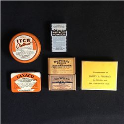 VINTAGE MEDICINE TINS LOT