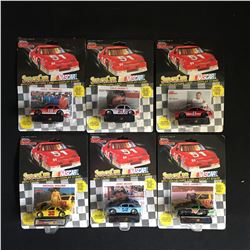 LOT OF RACING CHAMPIONS STOCK CAR/ NASCAR w/ COLLECTORS CARD & DISPLAY STAND