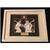 Image 1 : Joe DiMaggio & Mickey Mantle Dual Signed 8 X 10 Framed Photo (SCM COA)