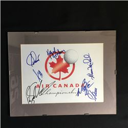 2002 AIR CANADA CHAMPIONSHIP GOLF FLAG SIGND BY 6 WITH FRAME