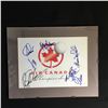 Image 1 : 2002 AIR CANADA CHAMPIONSHIP GOLF FLAG SIGND BY 6 WITH FRAME