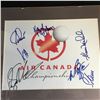 Image 2 : 2002 AIR CANADA CHAMPIONSHIP GOLF FLAG SIGND BY 6 WITH FRAME