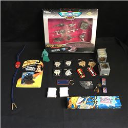 STAR TREK MICRO MACHINES COLLECTOR LOT( KEY CHAINS AND MORE)