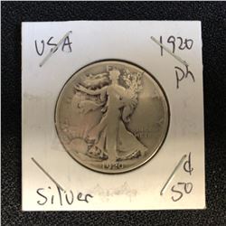 1920 USA .50 CENT SILVER COIN (P)