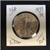 Image 1 : 1933 USA .50 CENT SILVER COIN (SF)