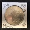 Image 1 : 1921 USA MORGAN SILVER DOLLAR (D)