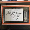 Image 2 : CUSTOM FRAMED 16 X 20 WAYNE GRETZKY DISPLAY WITH AUTOGRPHED INDEX CARD INCAPSULATED