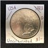 Image 1 : 1883 USA MORGAN SILVER DOLLAR (NEW ORLEANS MINTED) UNCIRCULATED