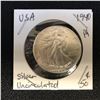 Image 1 : 1940 USA SILVER HALF DOLLAR (PHILADELPHIA MINTED) UNCIRCULATED