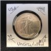 Image 1 : 1941 USA SILVER HALF DOLLAR (UNCIRCULATED)