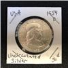 Image 1 : 1959 USA SILVER HALF DOLLAR (DENVER MINTED) UNCIRCULATED