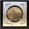 Image 1 : 1963 USA SILVER WALKING LIBERTY HALF DOLLAR