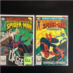 PETER PARKER THE SPECTACULAR SPIDER-MAN COMIC BOOK LOT #64/ #58 (MARVEL COMICS)