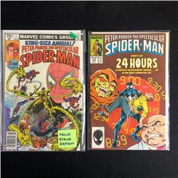 PETER PARKER THE SPECTACULAR SPIDER-MAN COMIC BOOK LOT #1/ #130 (MARVEL COMICS)