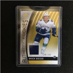 2017-18 Upper Deck SP Game Used Authentic Rookies Gold Brock Boeser 149/399