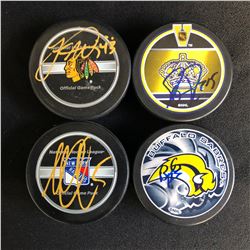 AUTOGRAPHED HOCKEY PUCK LOT